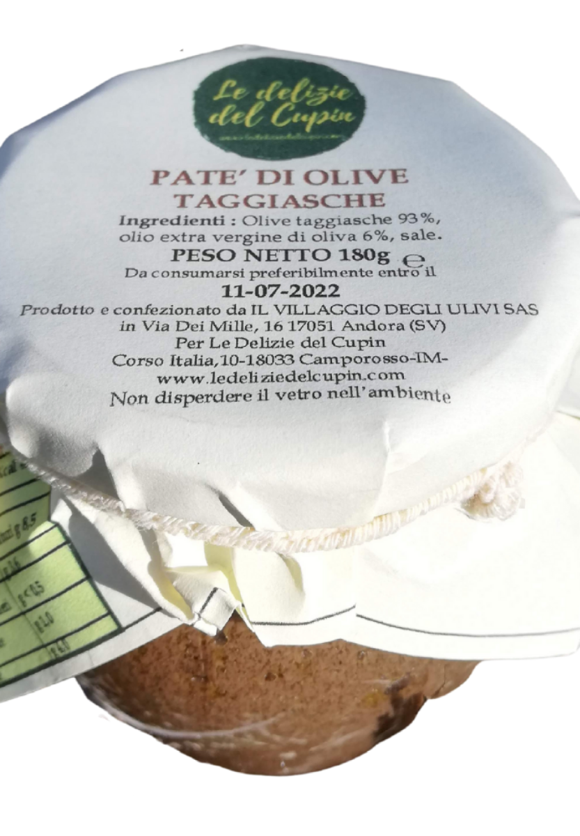 Patè di olive taggiasche Le Delizie del Cupin