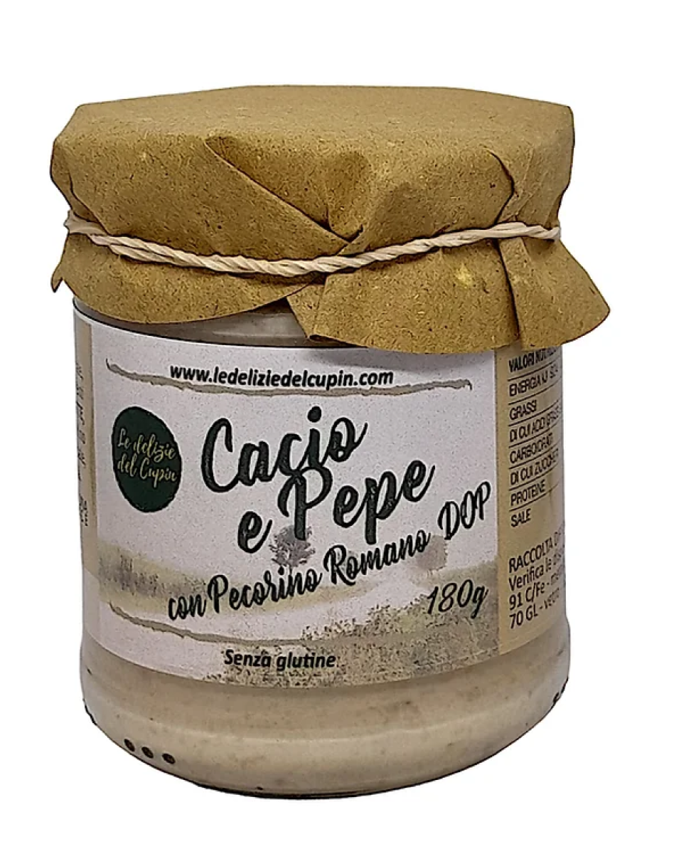 Cacio e pepe con pecorino romano D.o.p. Le Delizie del Cupin